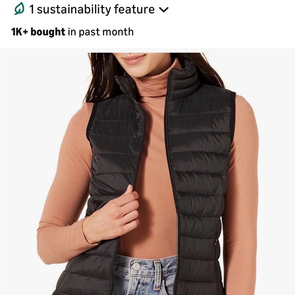 Women's Dark Puffer Vest